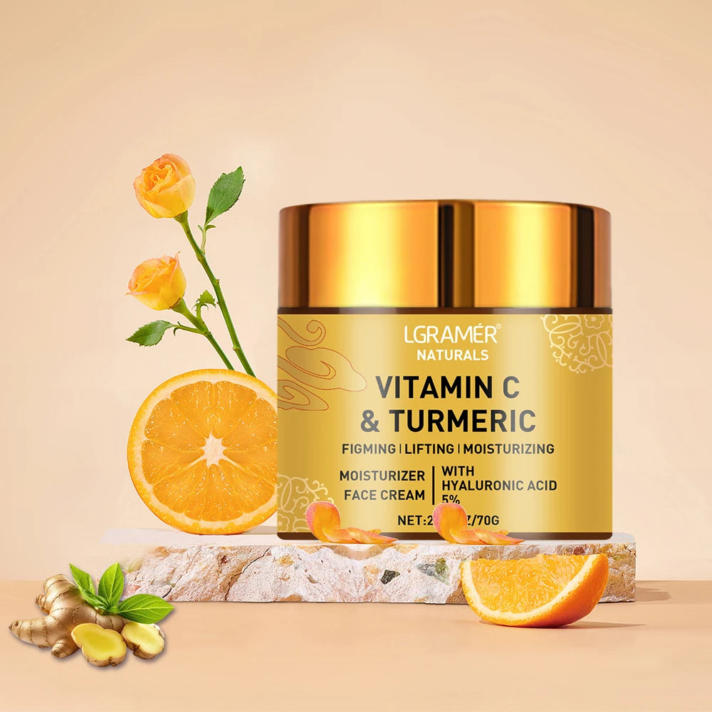 Turmeric & Vitamin C Retinol Face Cream – Moisturizing, Firming & Brightening