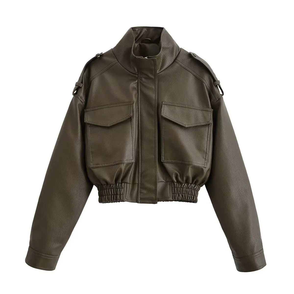 Urban Street Style Faux Leather Jacket