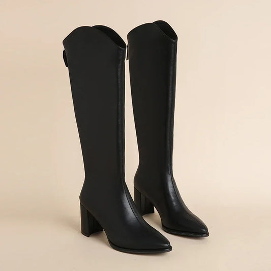 Elegant Plus Size Knee High Boots