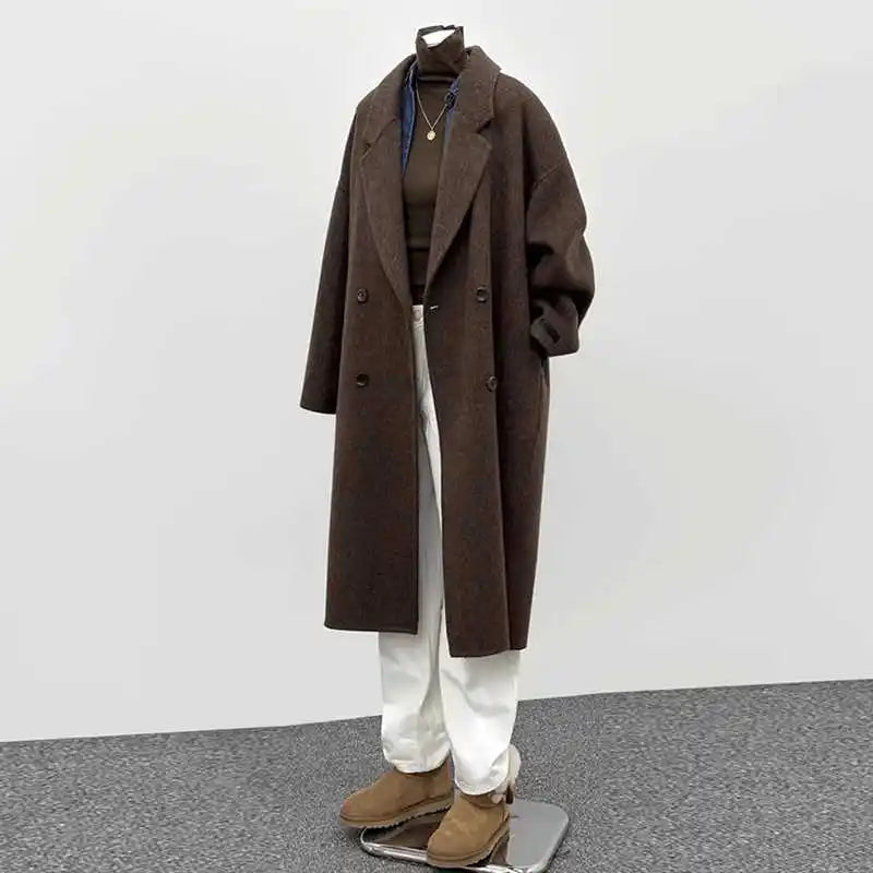 Mid-Length Wool Blend Coat