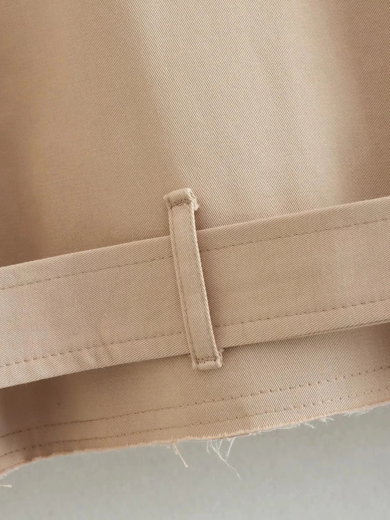 Cropped Belted Trench Jacket