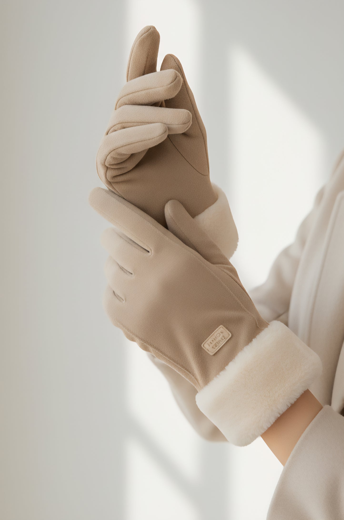 Winter Plush Suede Gloves