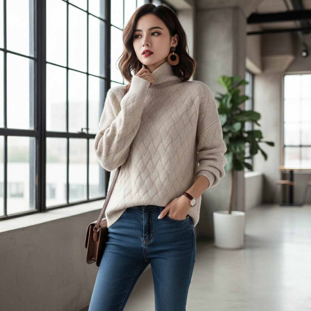 Cozy Wool Blend Oversized Pullover