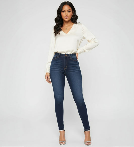 High Waist Stretch Skinny Jeans