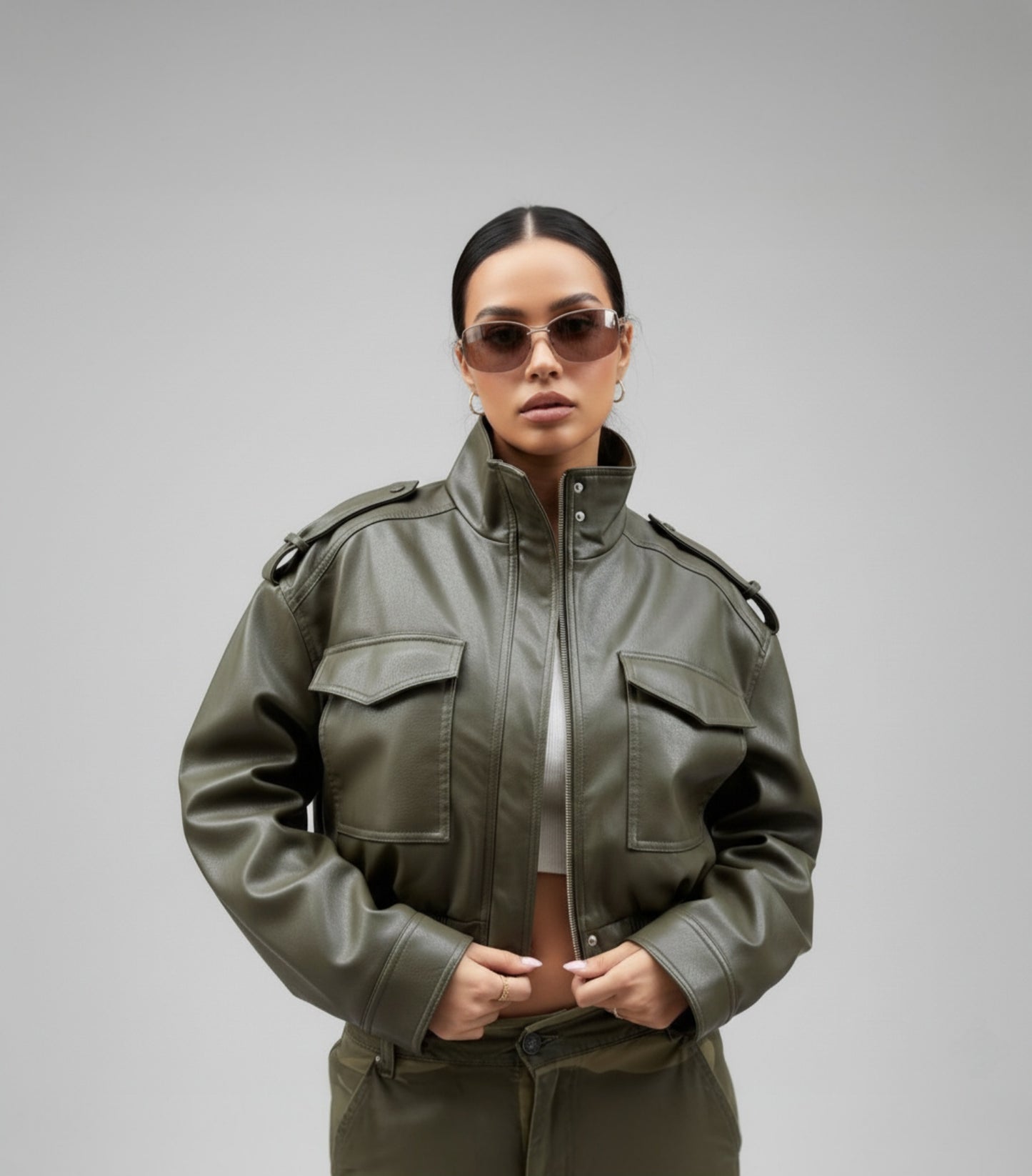 Urban Street Style Faux Leather Jacket