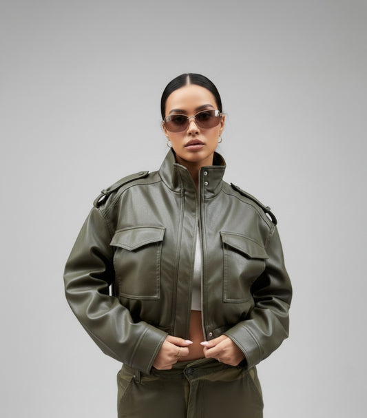 Urban Street Style Faux Leather Jacket