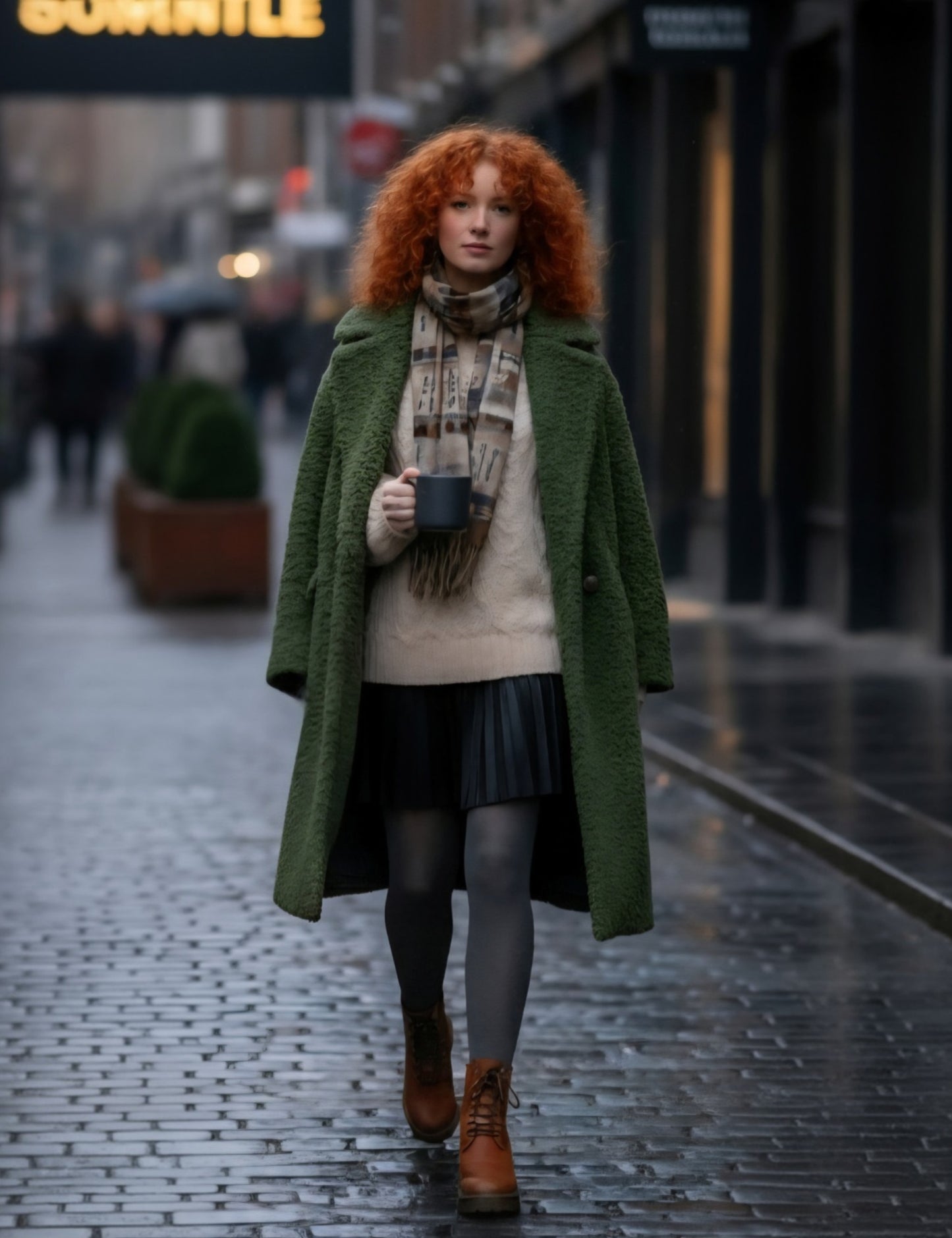 Retro-Inspired Winter Wool Blend Coat