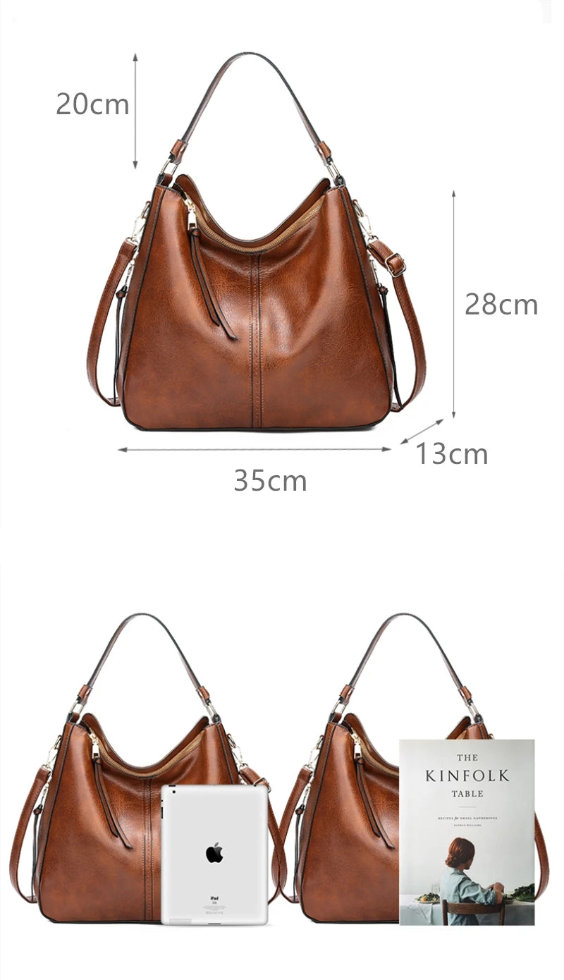 Fashion Leather Hobo Bag – Women's Shoulder Tote