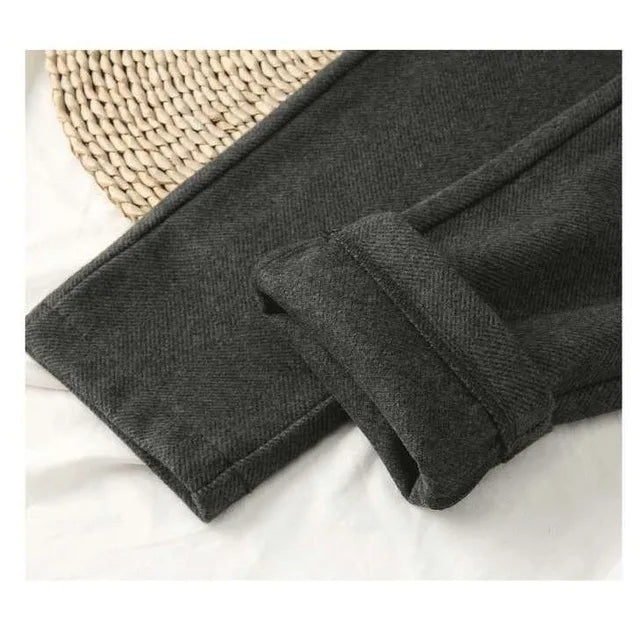High-Waisted Woolen Harem Pants