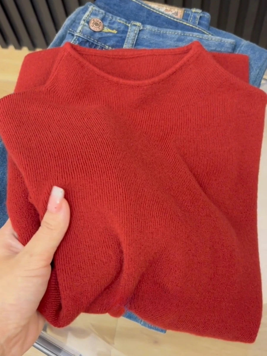 Cozy Acrylic-Cotton Turtleneck Sweater