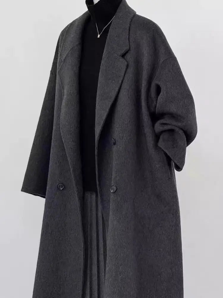 Mid-Length Wool Blend Coat