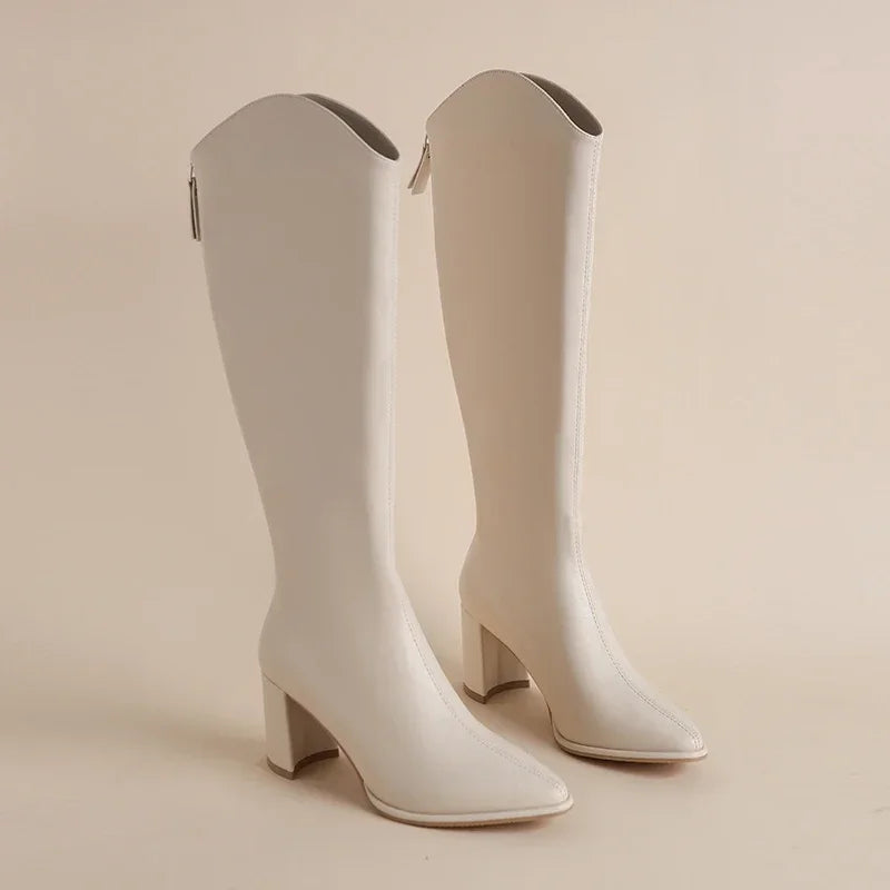 Elegant Plus Size Knee High Boots