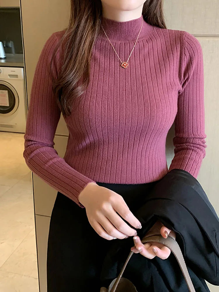 Elegant Knit Slim Sweater