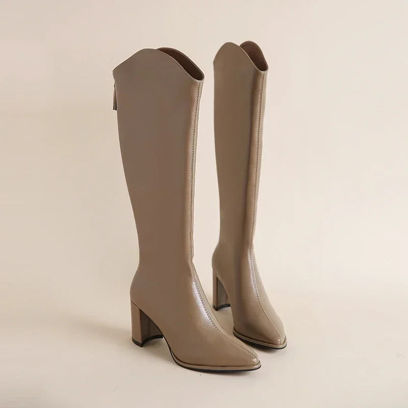 Elegant Plus Size Knee High Boots