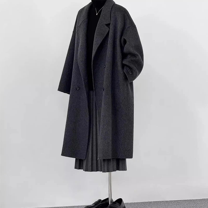 Mid-Length Wool Blend Coat