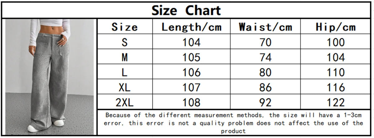 High-Waist Wide-Leg Corduroy Pants