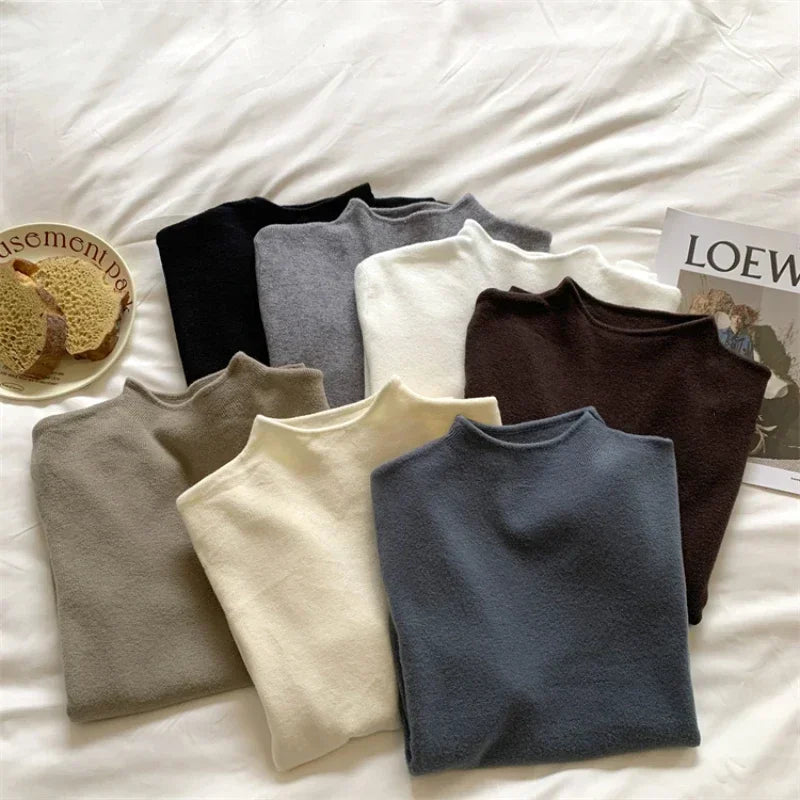 Cozy Acrylic-Cotton Turtleneck Sweater