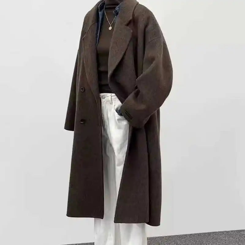 Mid-Length Wool Blend Coat