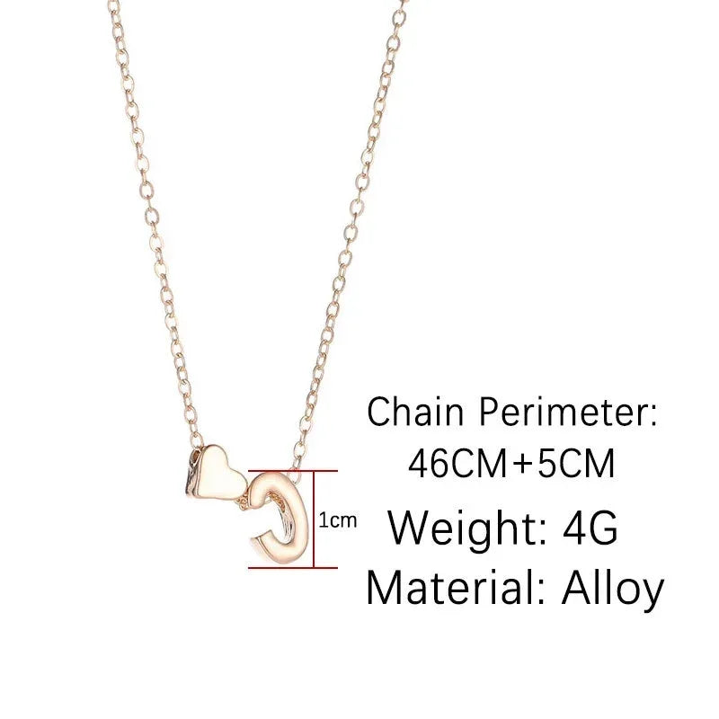 Tiny Heart Initial Necklace - Gold/Silver Choker