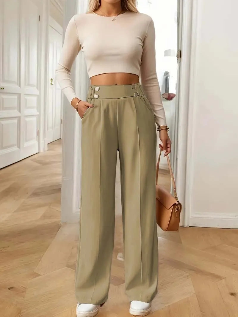 High-Waist Wide-Leg Pants