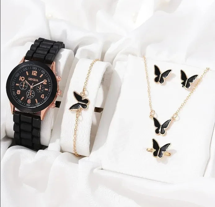 5-Piece Luxury Watch Set for Women