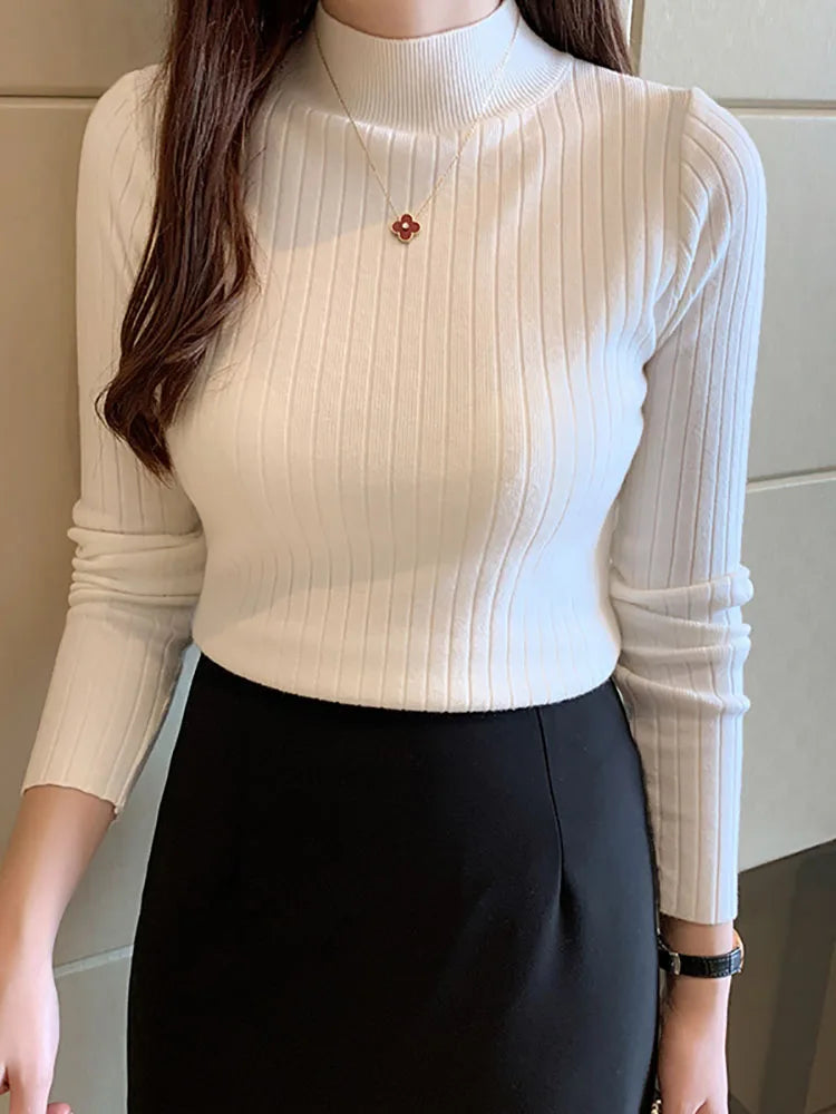 Elegant Knit Slim Sweater