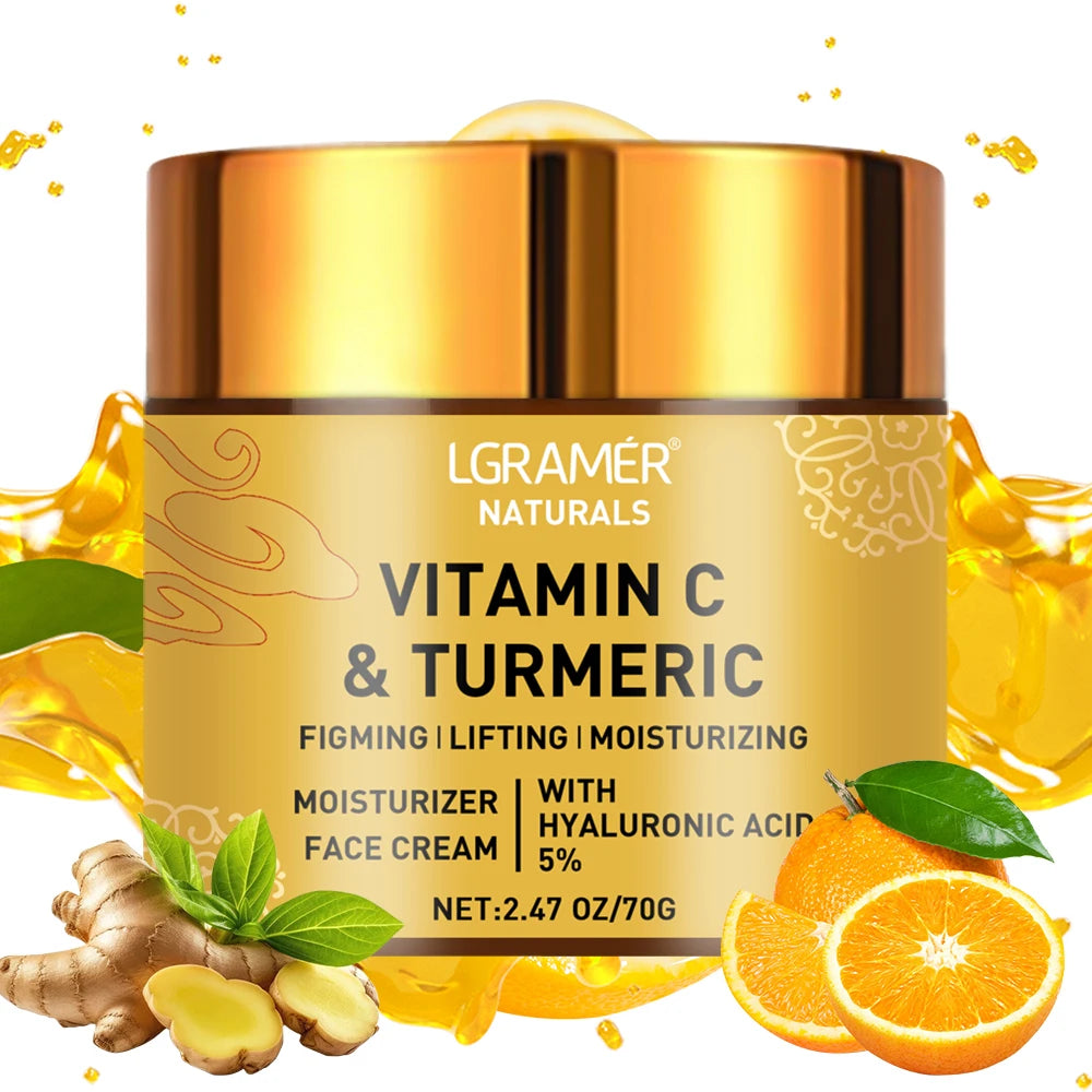 Turmeric & Vitamin C Retinol Face Cream – Moisturizing, Firming & Brightening