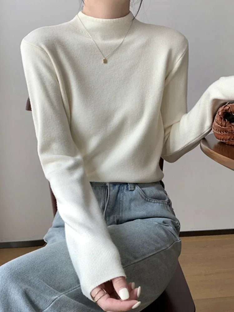 Cozy Acrylic-Cotton Turtleneck Sweater