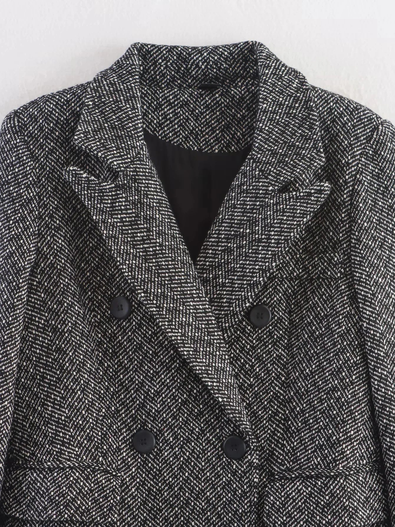 Long Slim Wool Coat – Timeless Double-Breasted Elegance