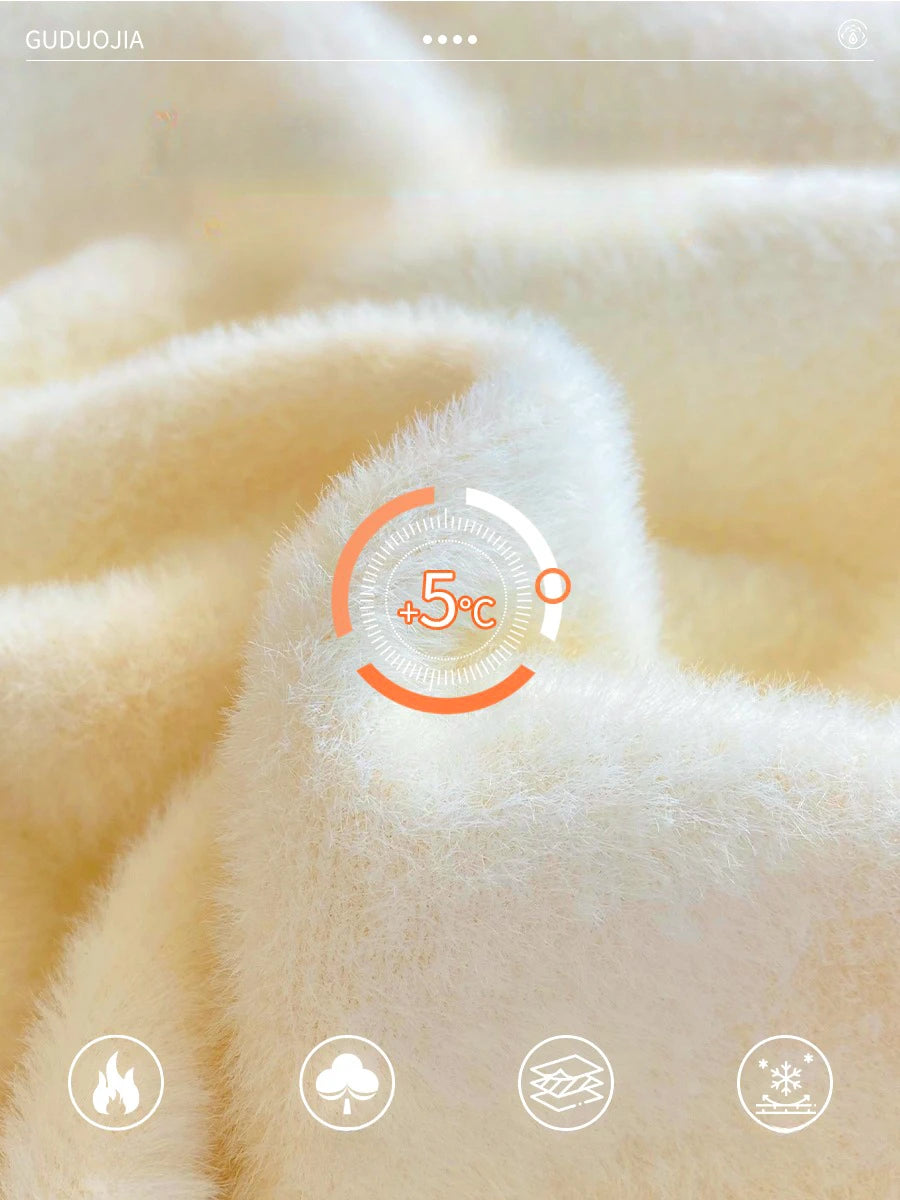 Velvet-Lined Turtleneck Sweater