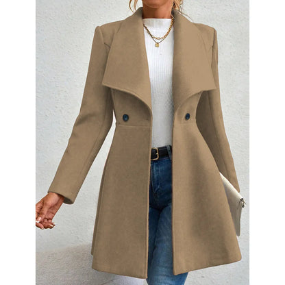Mia Muse Women's Red Winter Button Coat