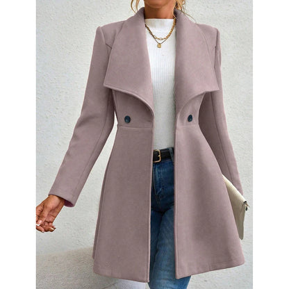 Mia Muse Women's Red Winter Button Coat