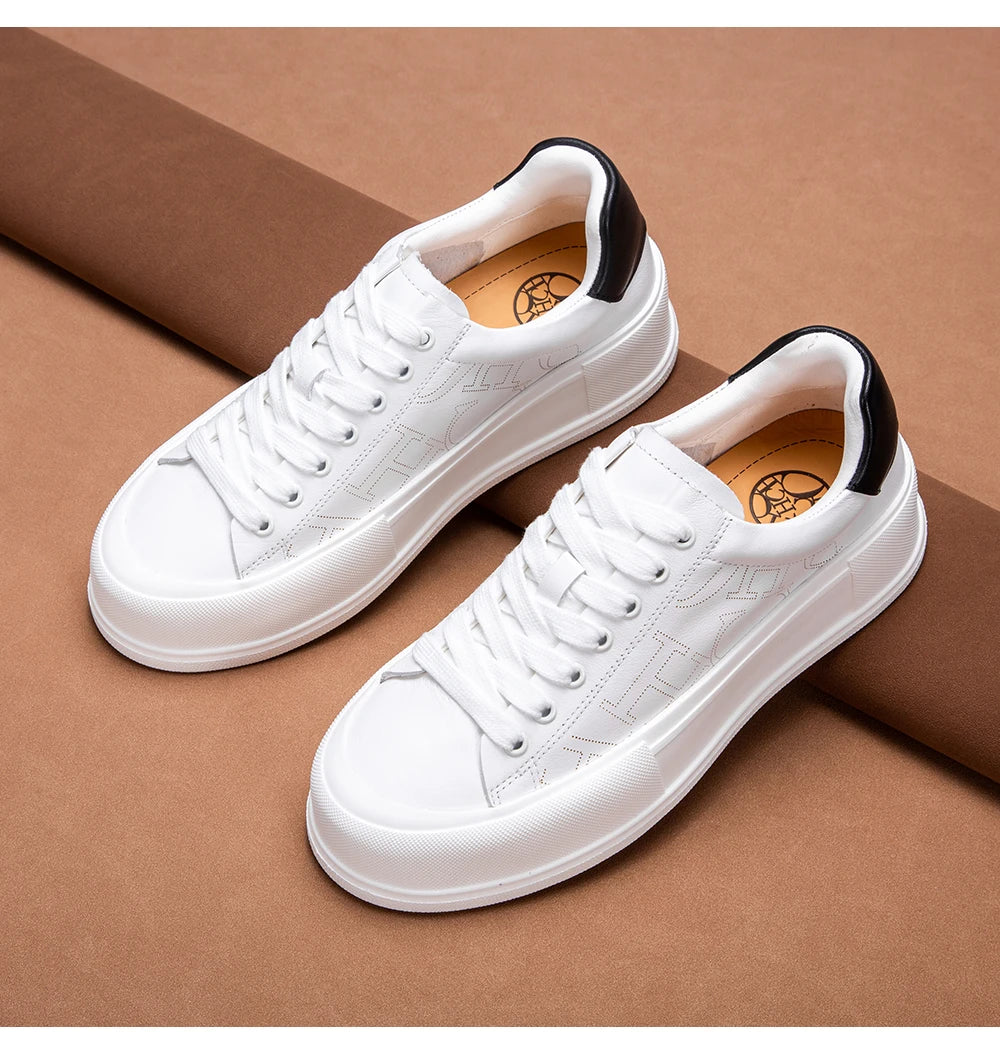 Premium Leather Casual Sneakers