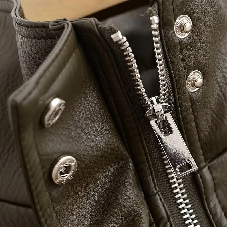 Urban Street Style Faux Leather Jacket