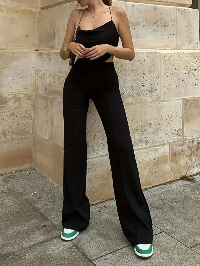 Calça boca de sino feminina slim – estilo escritório