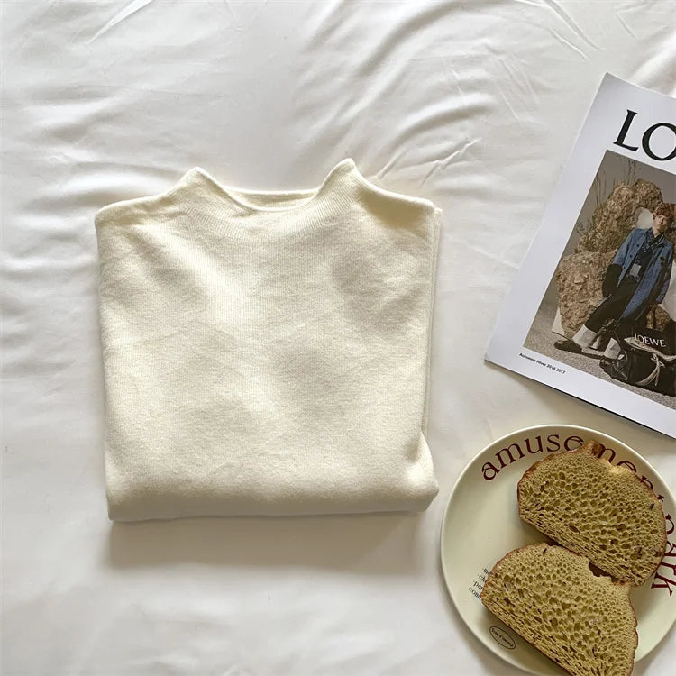 Cozy Acrylic-Cotton Turtleneck Sweater