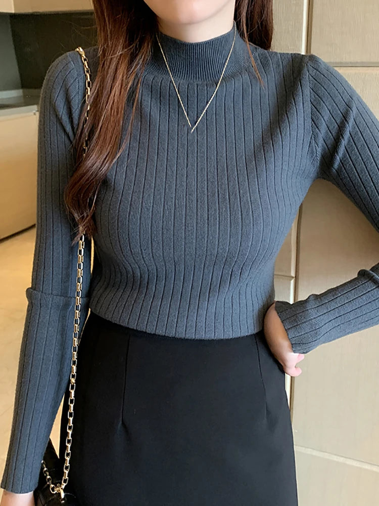 Elegant Knit Slim Sweater