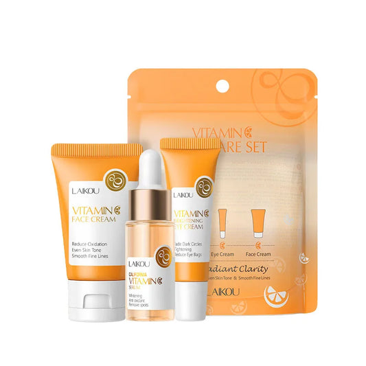 3PCS Vitamin C Skincare Set – Face Cream, Serum & Eye Cream