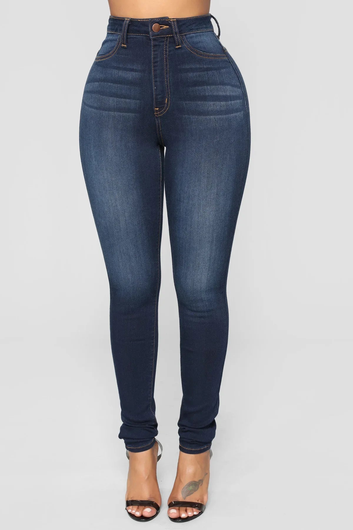 High Waist Stretch Skinny Jeans