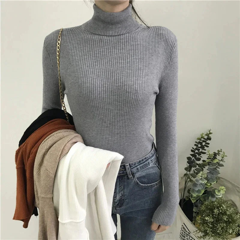 Slim Fit Scarf Collar Pullover