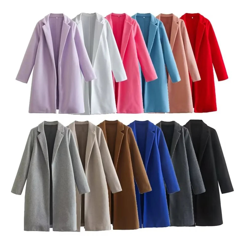 Mid-Length Polo Collar Coat