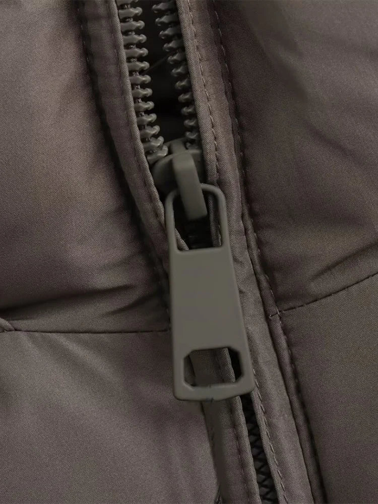 Hooded cotton padded jacket – casual loose fit