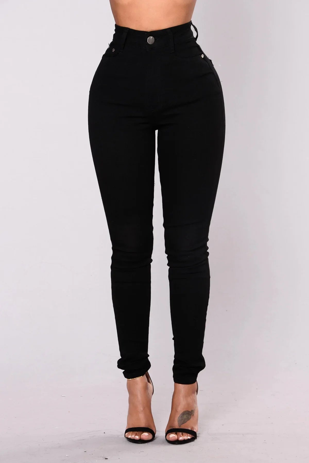 High Waist Stretch Skinny Jeans