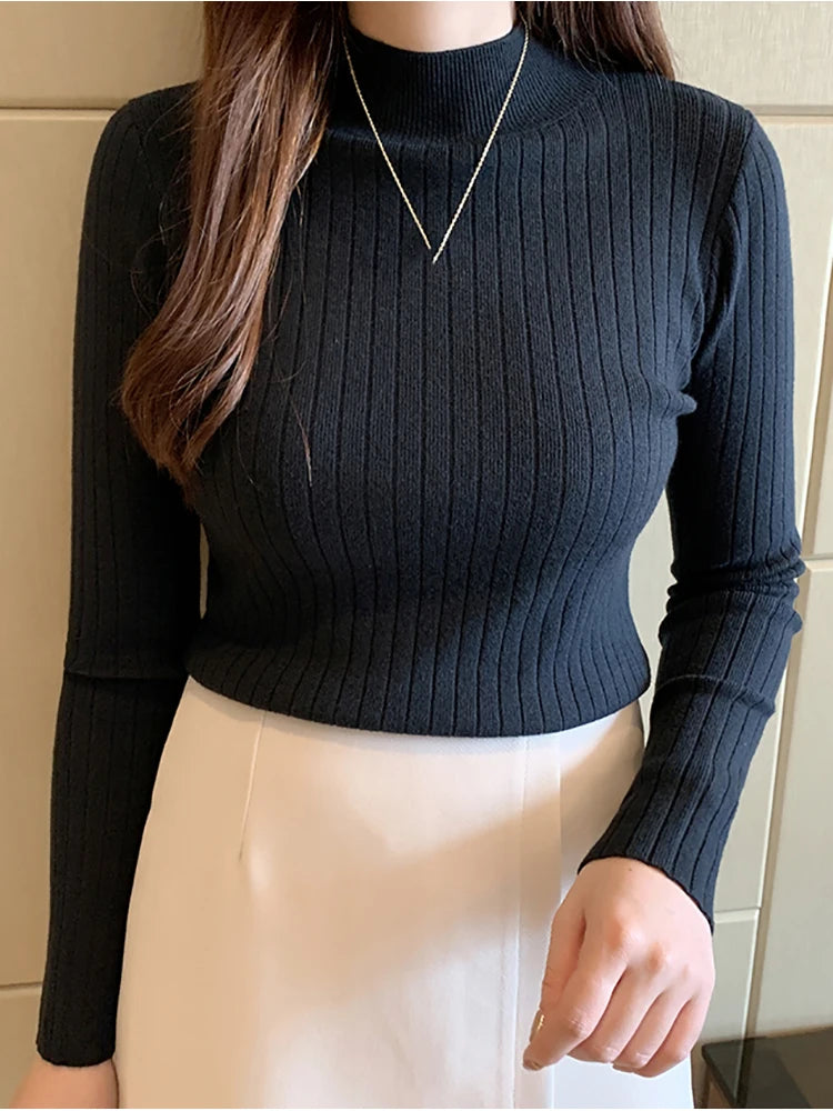 Elegant Knit Slim Sweater