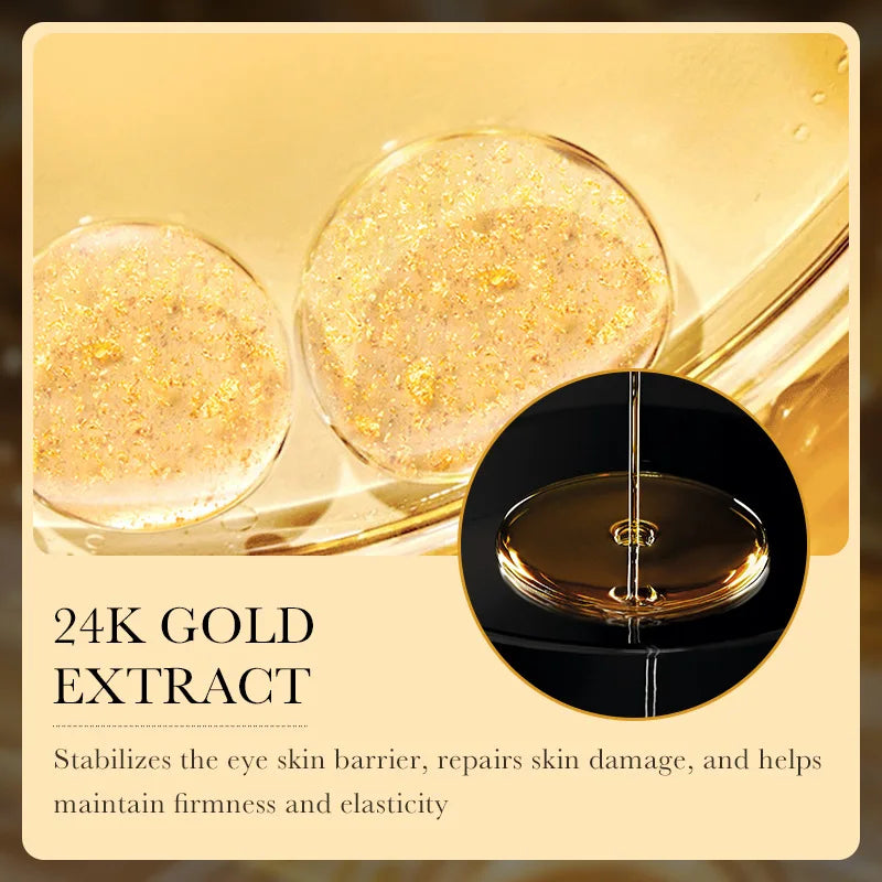 24K Gold Hyaluronic Acid Eye Cream – Anti-Dark Circles, Firming & Moisturizing