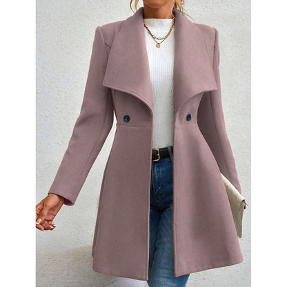 Mia Muse Women's Red Winter Button Coat