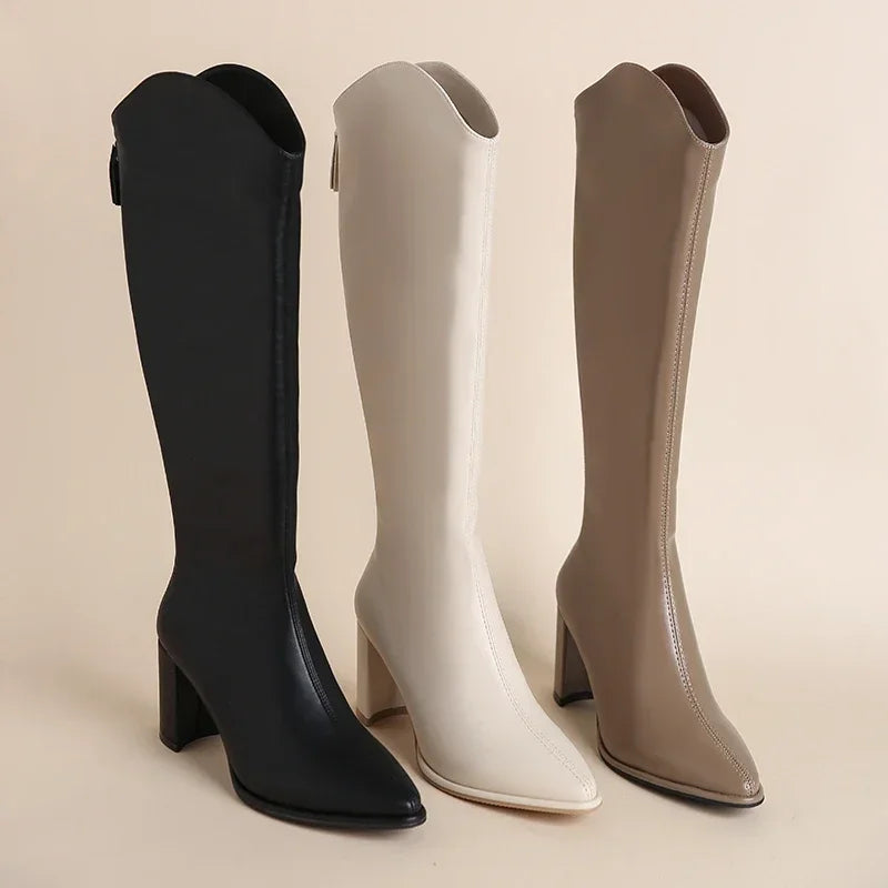 Elegant Plus Size Knee High Boots