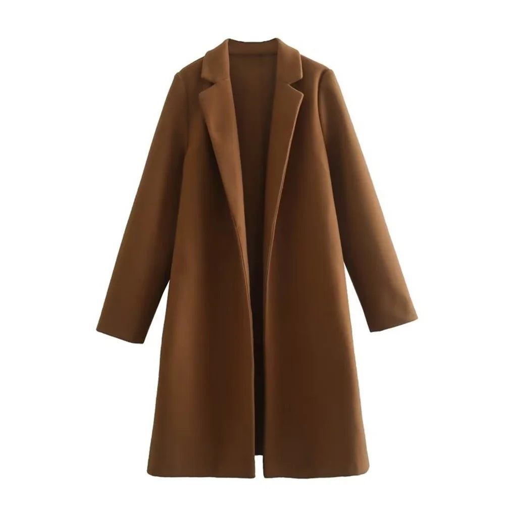 Mid-Length Polo Collar Coat