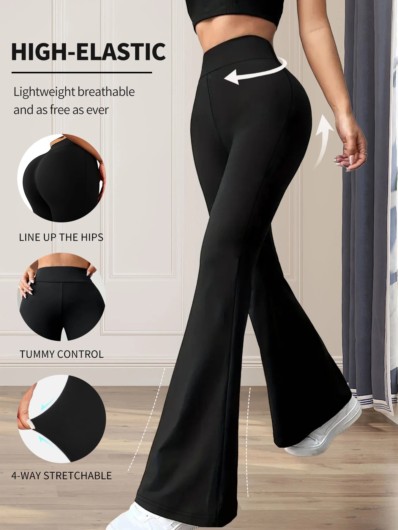High Waist Flared Pants