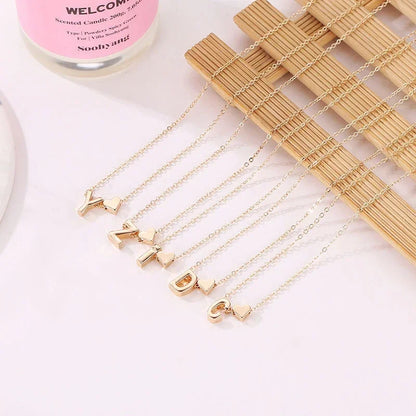Tiny Heart Initial Necklace - Gold/Silver Choker